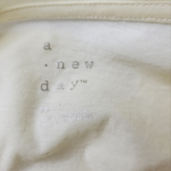 Women's Short Sleeve Bow T-Shirt - A New Day Yellow S - Picture 5 of 10